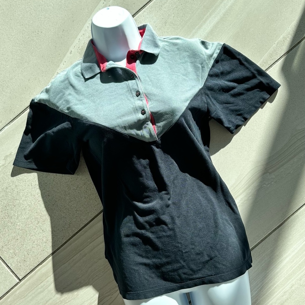 Lactose golf polo Pink and Navy Blue